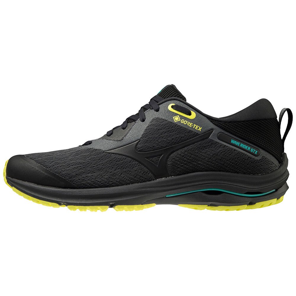 Scarpe Da Trail Running Mizuno Wave Rider Gtx 2 Uomo - Grigie Scuro/Nere/Gialle - 50138-BTCQ